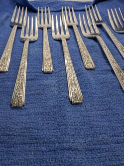 Sterling Silverware Set of 8 Salad Forks  8.03toz ASW