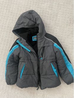 Kids Boys Puffer Jacket Size 5/6 Gray/Blue