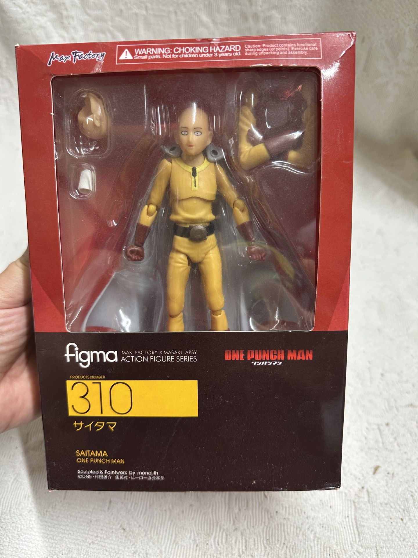 One Punch Man Action Figure Figma Saitama Max Factory 310 New in Box