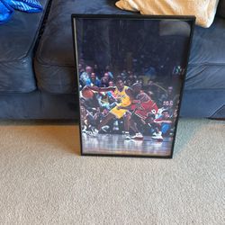 Michael Jordan/Kobe Bryant photo framed