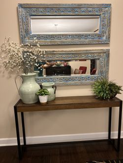 Two Pics Antique Wall Mirror 