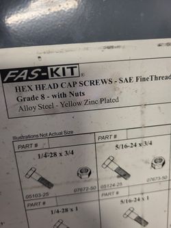 Bolt Kit, Fine Thread, Grade 8