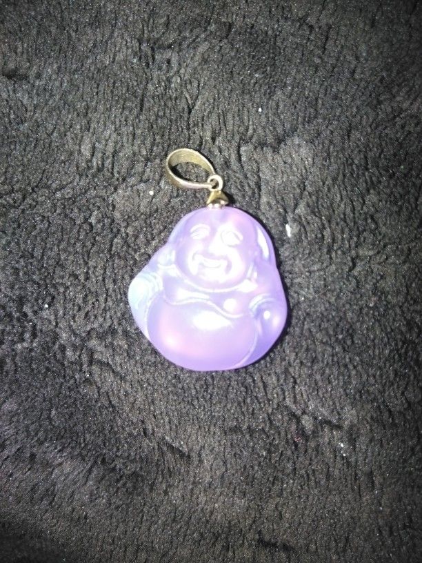 Lavender Purple Jade Buddha Pendant
