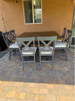 Tall table and 8 chairs