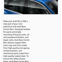 Audi Q5 or SQ5 Cross Bars - BRAND NEW