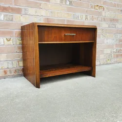 Mid Century Modern Lane Walnut Nightstand Vintage