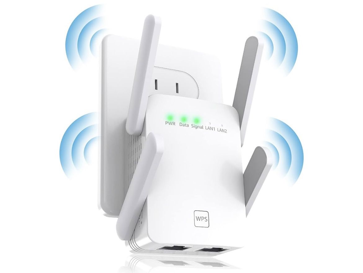 Meestory White One Step Setup WiFi Signal Range Extender For Home