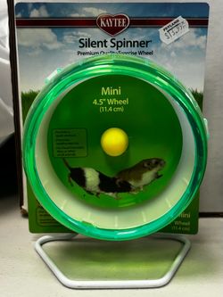Kaytee Small Animal Premium Quality Exercise Wheel Silent Spinner Green & White