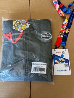 Pokemon Worlds 2026 exclusive san francisco Adult (M) zip-up hoodie grey- $150