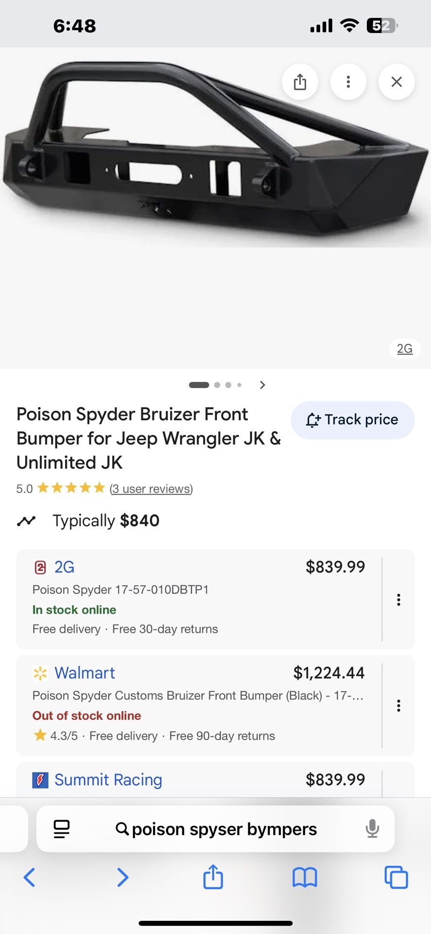 Jeep Wrangler Front Bumper Poison Spyder