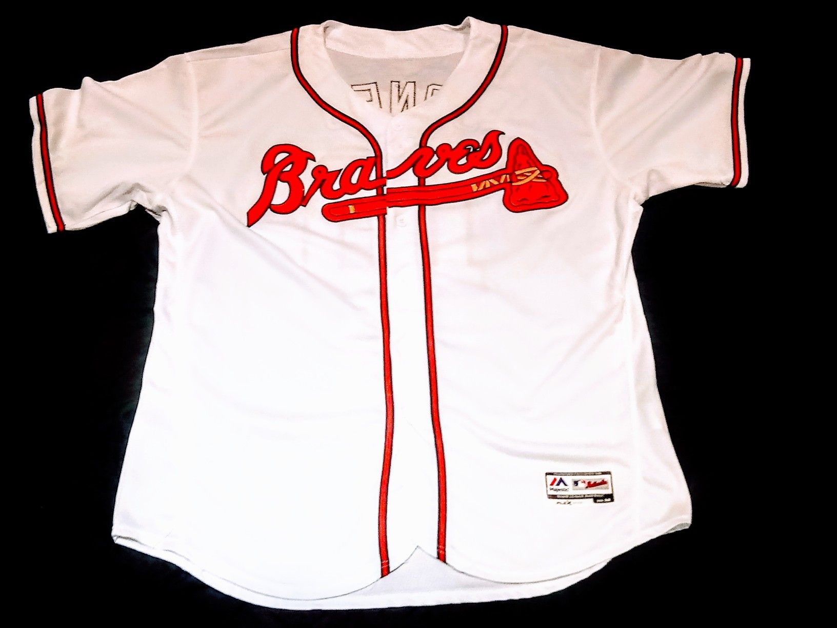 MLB Atlanta Braves Chipper Jones White Jersey size XXL