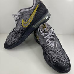 NEW Nike Air Max Sequent 4 AO4485-003 Black Yellow Running Shoes Mens US Size 11