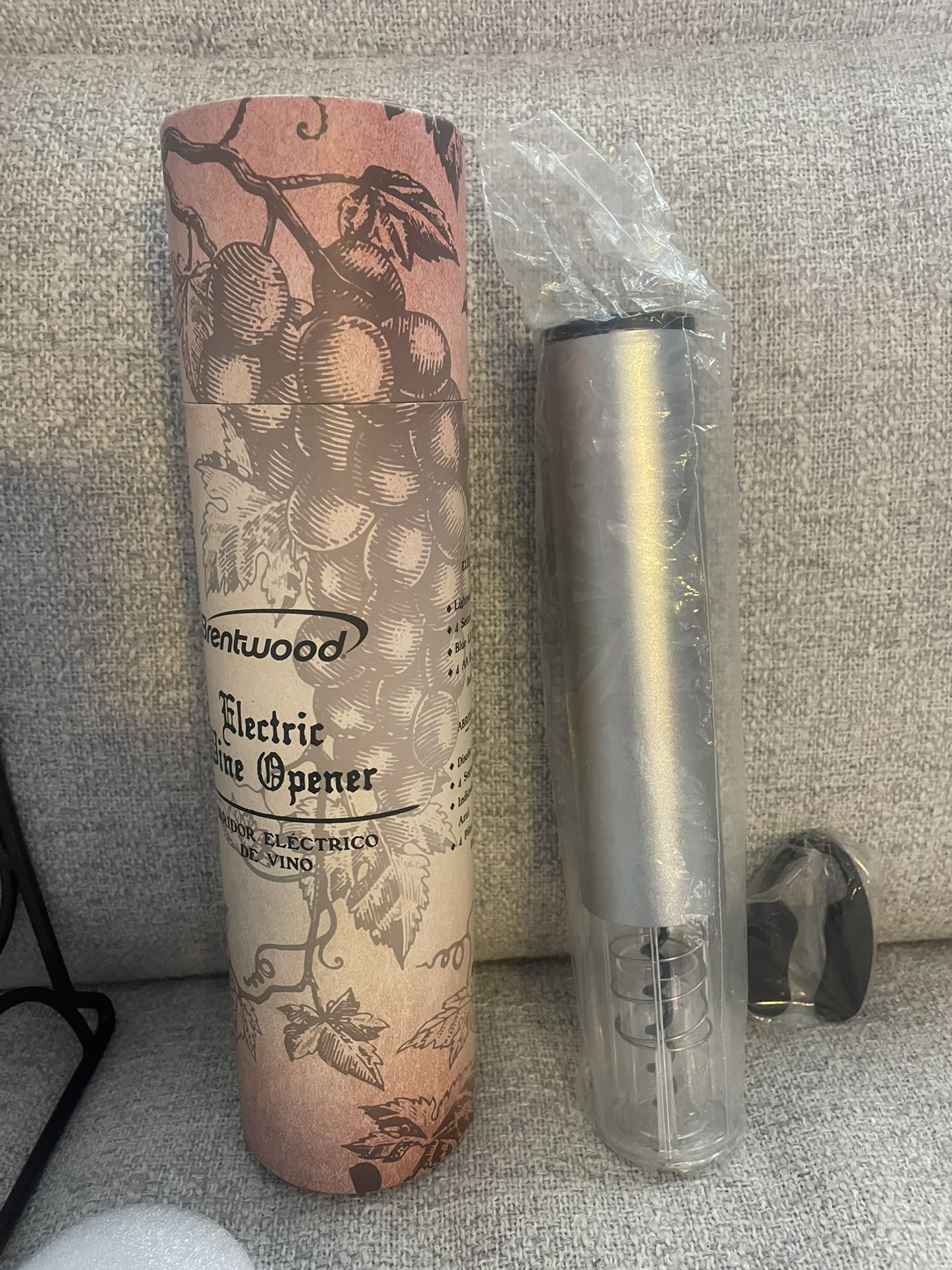 Power wine opener, and rack