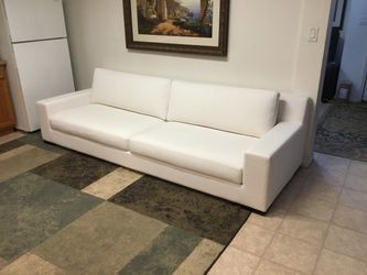 New Long White Couch