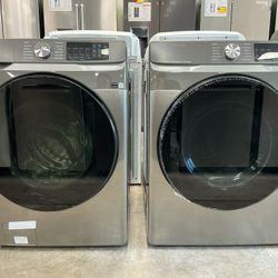SAMSUNG 4.5 cu. ft. Front Load Washer 7.5 cu. ft. Vented Electric Dryer $19 Down Payment 