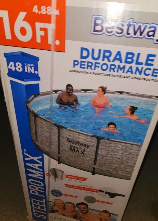 Brand New 16x48 Swimming Pool With Filter,pump,Cover, And Ladder