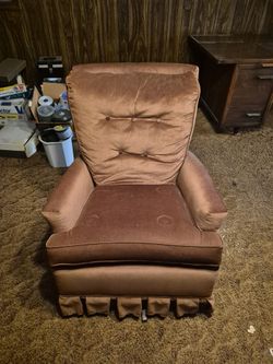 Pink Velver Vintage Rocking Chair
