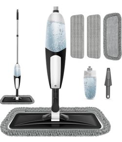 Spray Mop for Floor Cleaning: Microfiber Wet Dry Mop for Hardwood Laminate Tile Wood Vinyl, 360° Swivel Head Lightweight Flat Floor Mops with 3 Washab