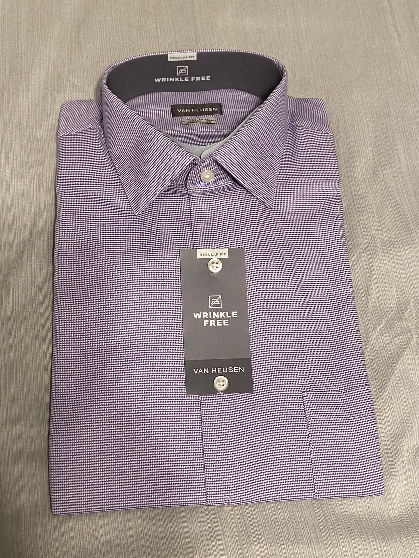 Van Heusen Mens Dress Shirt Color Purple
