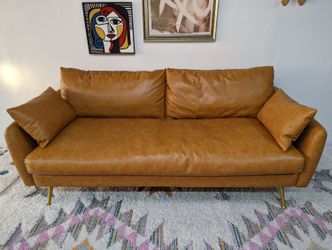 Albany Park Vegan Leather Sofa - Free Delivery Throughout Omaha