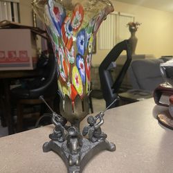 Antique Blown Glass Lamp