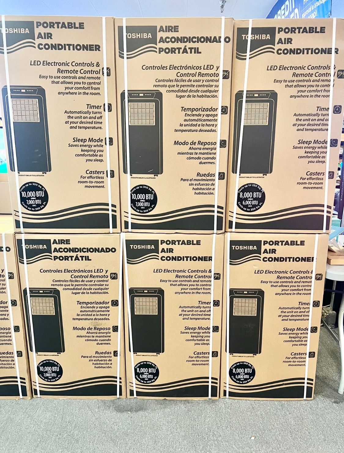 Portable Ac Unit 8k BTU Cools 250 Sq Ft Free Delivery.