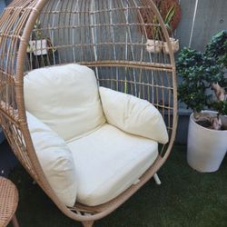 Southport Patio Egg Chair with Metal Legs
 Outdoor Furniture - Natural/White - Opalhouse™