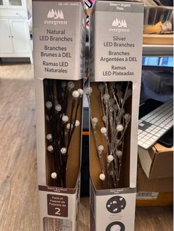 Evergreen LED Decorative Branches (2 Sets)