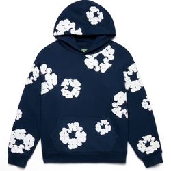 navy denim tears hoodie 