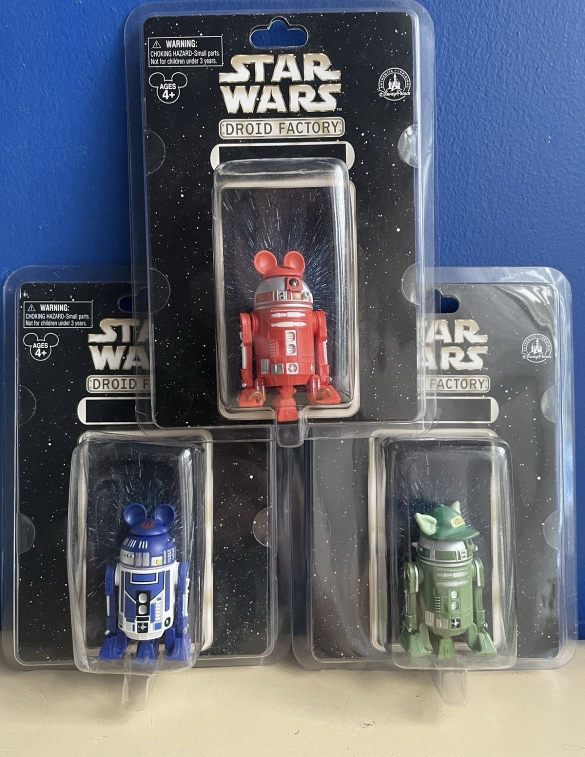 3 Star Wars Disney Parks R2 Astromech Build a Droid Factory Figures Lot Custom