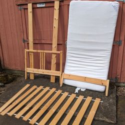 For Sale, Nice Natural Wood Single Bed. $30 OBO