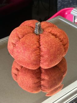 Holiday Fabric Pumpkin 8”