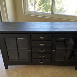 Wood cabinet table