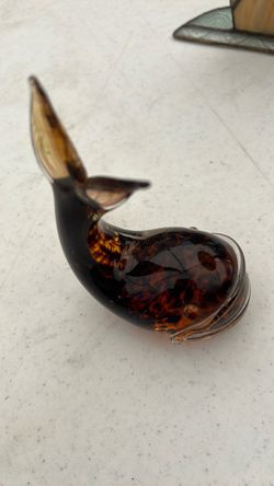 Marano Amber glass whale