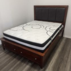 Bed-frame and Mattress.