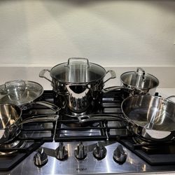 8 Pc Cuisinart stainless Steel Cookware 