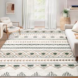 Garvee Living Room Rug 6x9 Washable Boho Rug