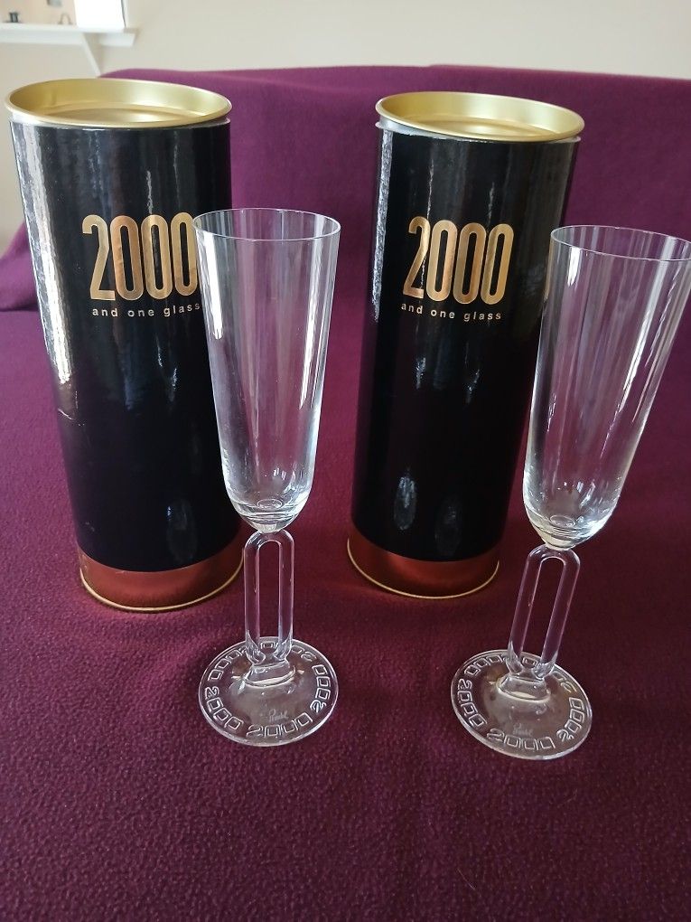Riedel (Austria) 2000 Millennium Crystal Champagne Flutes