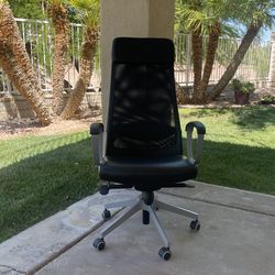 Executive Ergonomic Leather Desk Chair High Back
