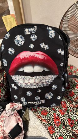 Phat Cat Black Graphic Backpack