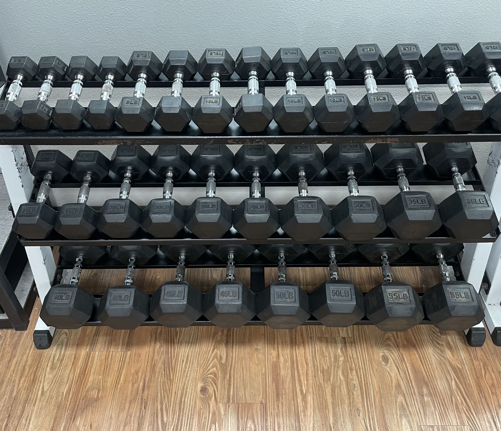 Dumbbell Set (5-55lbs.) With Rack