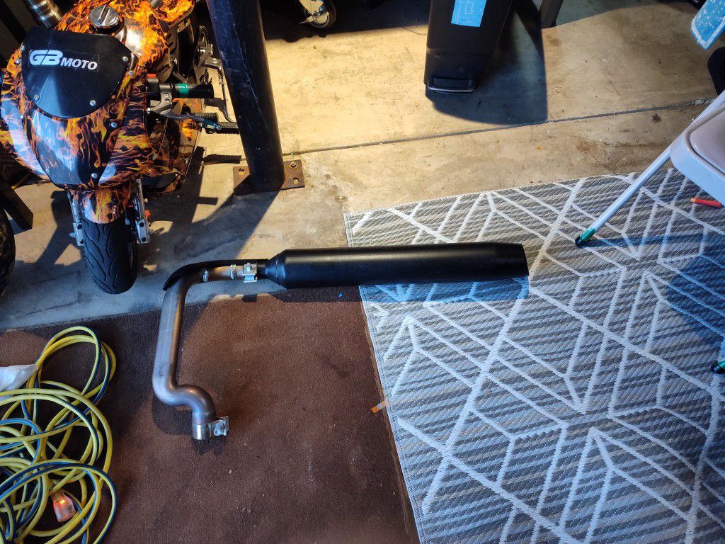 Black Harley Davidson Exhaust System (contact info removed)5