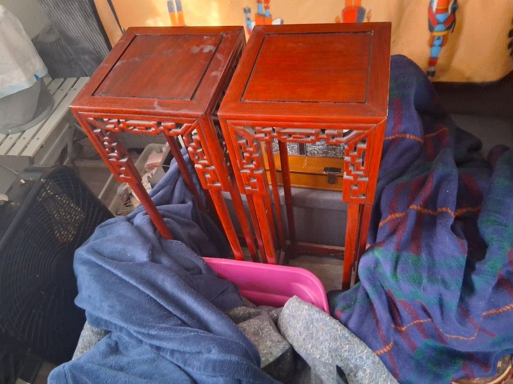 Rosewood Chinese Plant Stand Antique