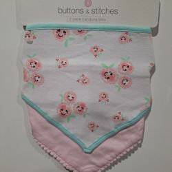 2 Pk Bandana Bibs 