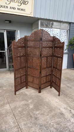 Solid wood beautiful Four panel room divider