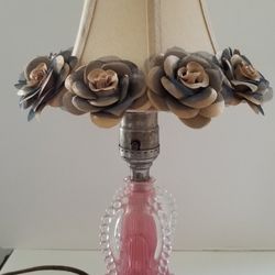 A Pair Of Vintage Glass Lamps