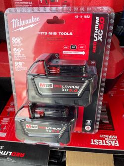 MILWAUKEE M18 BATTERIES 5.0 new