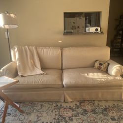 Beige Down-feather Couch  