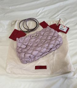 NWT Authentic Valentino Garavani Water Lilac Purple SpikeMe Clutch