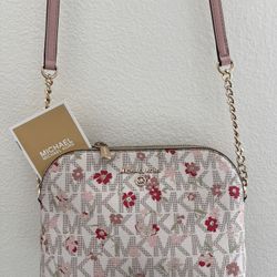 MICHAEL KORS FLORAL DOME LG CROSSBODY